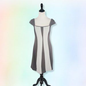 Bailey 44 Women's Cap Sleeve‎ A Line Shift Dress Gray Ice Blue M minimalist
